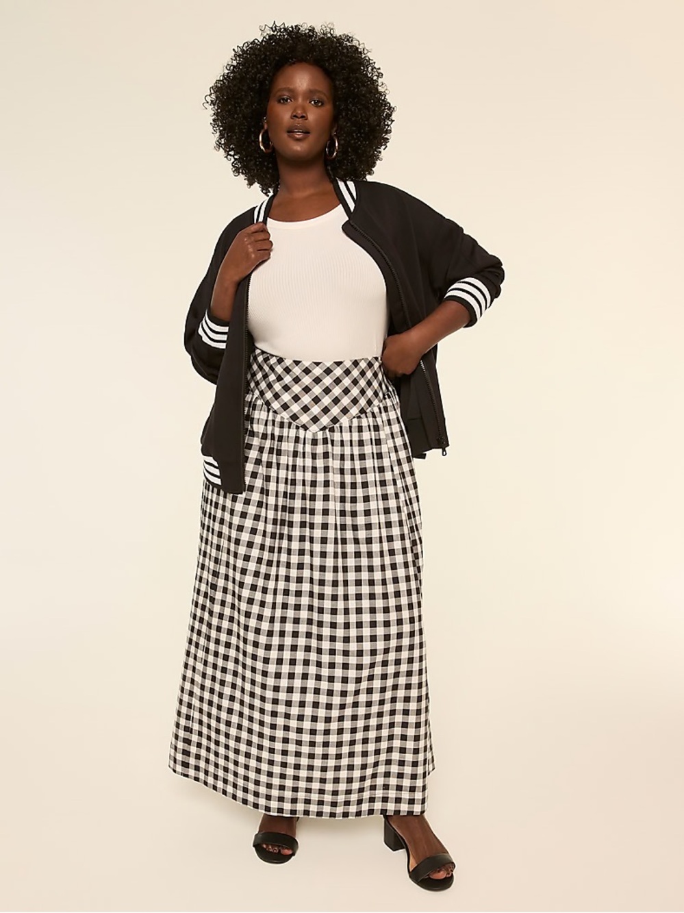 Lane Bryant Gingham Maxi Skirt Size 18/20 new